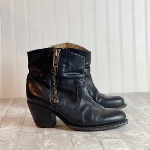 Frye ankle leather heeled booties